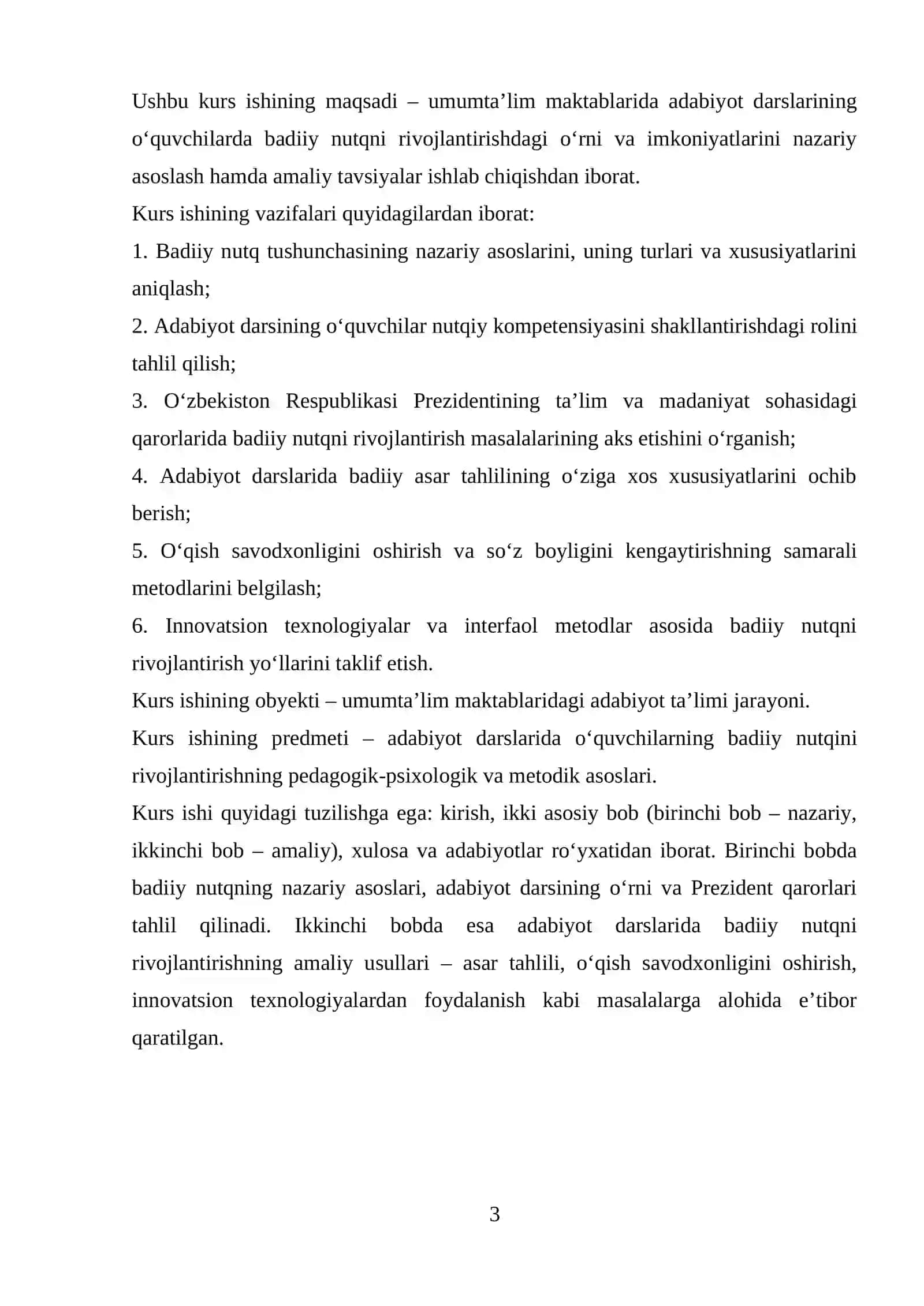 Oʻquvchilarda badiiy nutqni rivojlantirishda adabiyot darsining oʻrni mavzuga oid prezidentimiz qarorlari 3