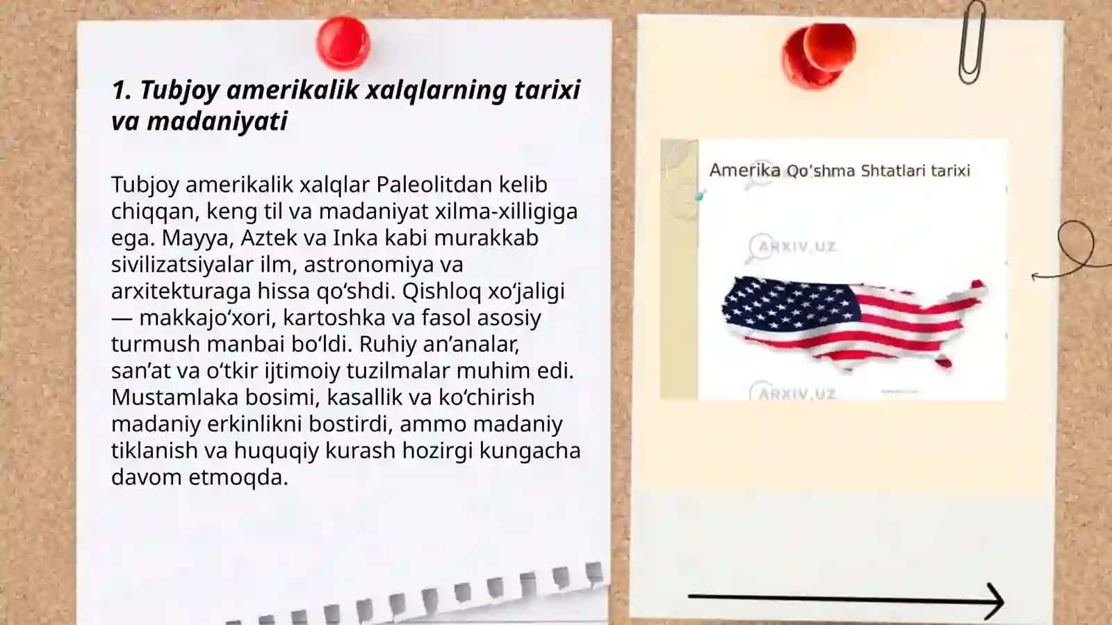 Tubjoy amerikalik xalqlarning tarixi va madaniyati 3