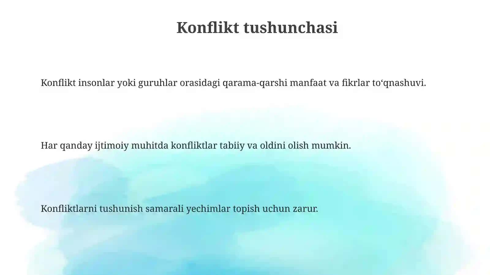 Konfliktlar yechimi va adolatparvarlik mezonlari 3