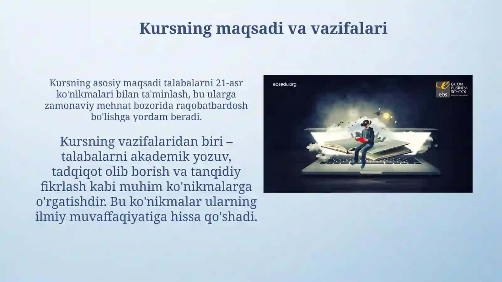 Akademik koʻnikmalar va kasbiy kompetentlik fanining dolzarbligivaahamiyati 3