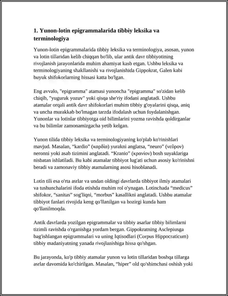 YUNON-LOTIN EPIGRAMMALARIDA TIBBIYOT VA SALOMATLIK 3
