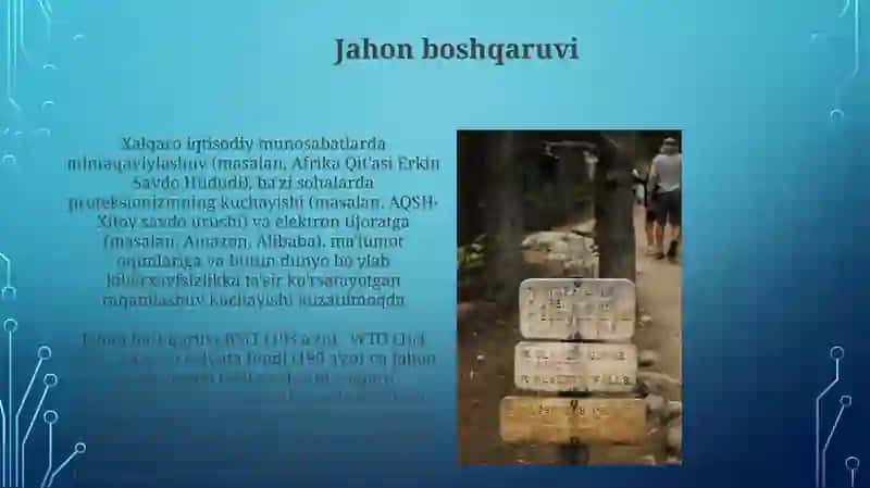 Xalqaro iqtisodiy munosabatlarning asosiy shakllari va yo’nalishlari 3