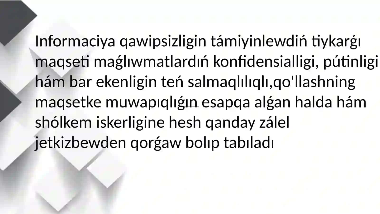 Informaciya qawipsizligi 3
