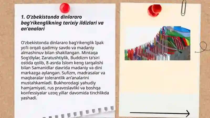 Oʻzbekistonda dinlararo bagʻrikenglik, millatlararo munosabatlar va bagʻrikengligining shakllanishi 3