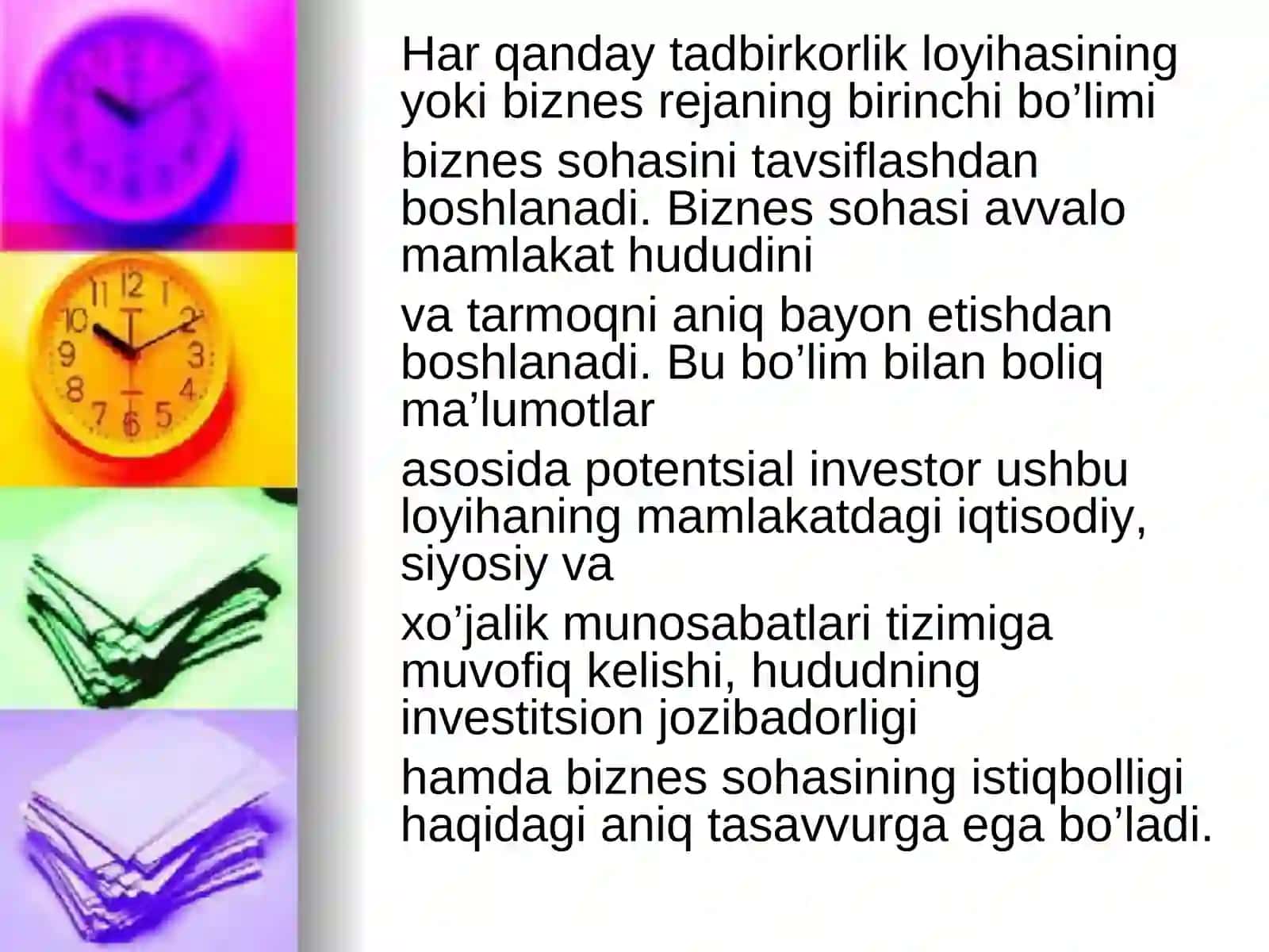 Korxona va mahsulot tavsifi 3