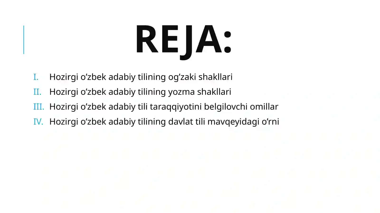 Hozirgi o'zbek adabiy tilining og'zaki va yozma shakllari 3