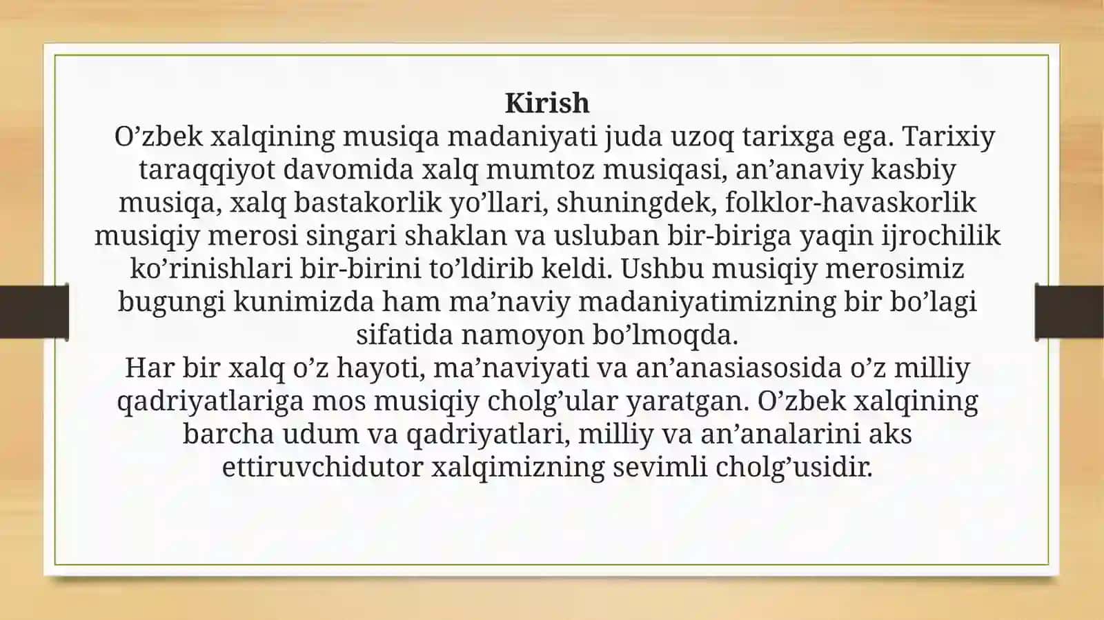 Ilg'or kuyini Dutor cholg'usida o'rgatish metodikasi 3