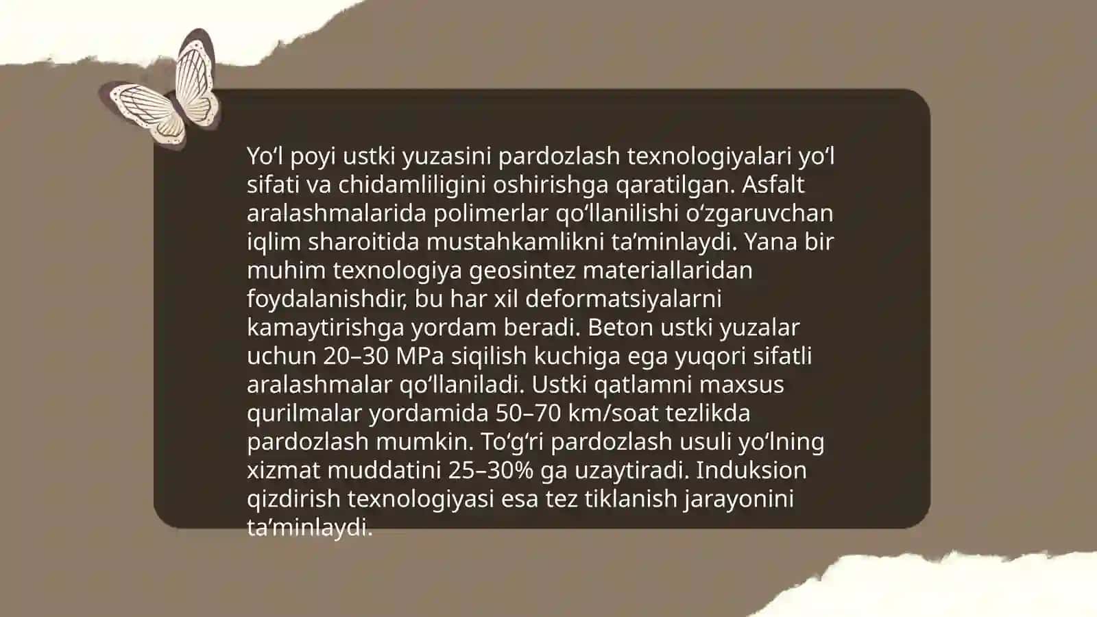 Yo‘l poyi ustki yuzasini va yon bag‘rini pardozlashda sifat nazorati 3