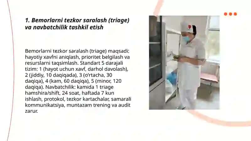 Bemorlarni tezkor saralash va navbatchilik tashkil etish 3