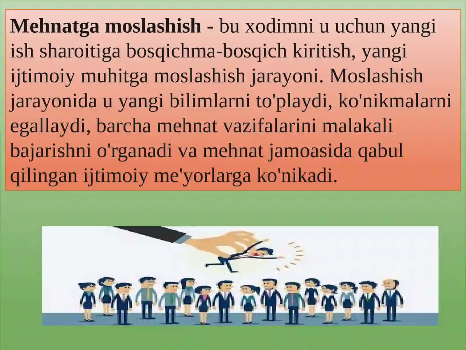 XODIMLARNI ISH JOYLARIGA MOSLASHTIRISH ADABIYOTLAR 3