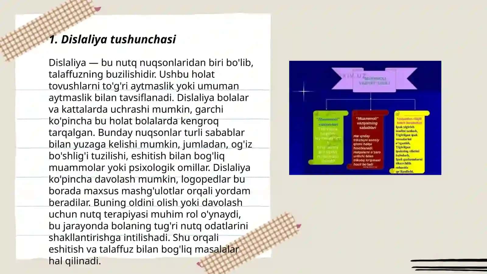 Dislaliya tashxisini tekshirish va tashxis qoʻyish 3
