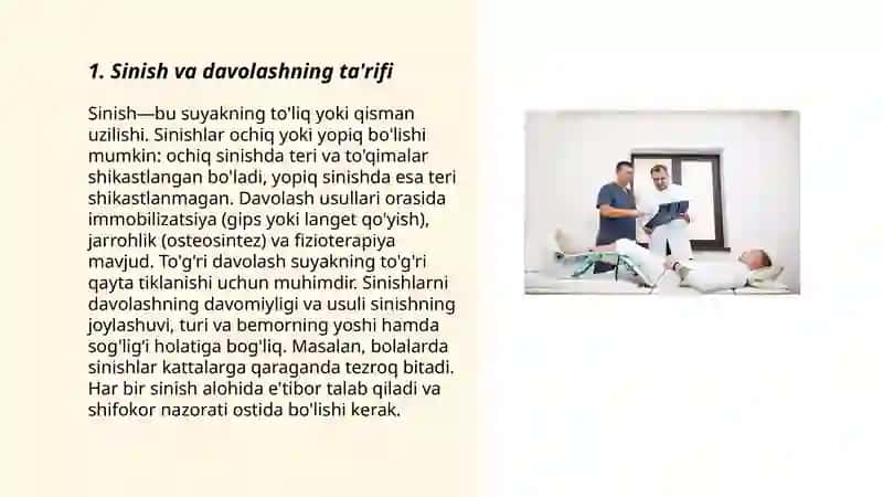 Sinish va davolash 3