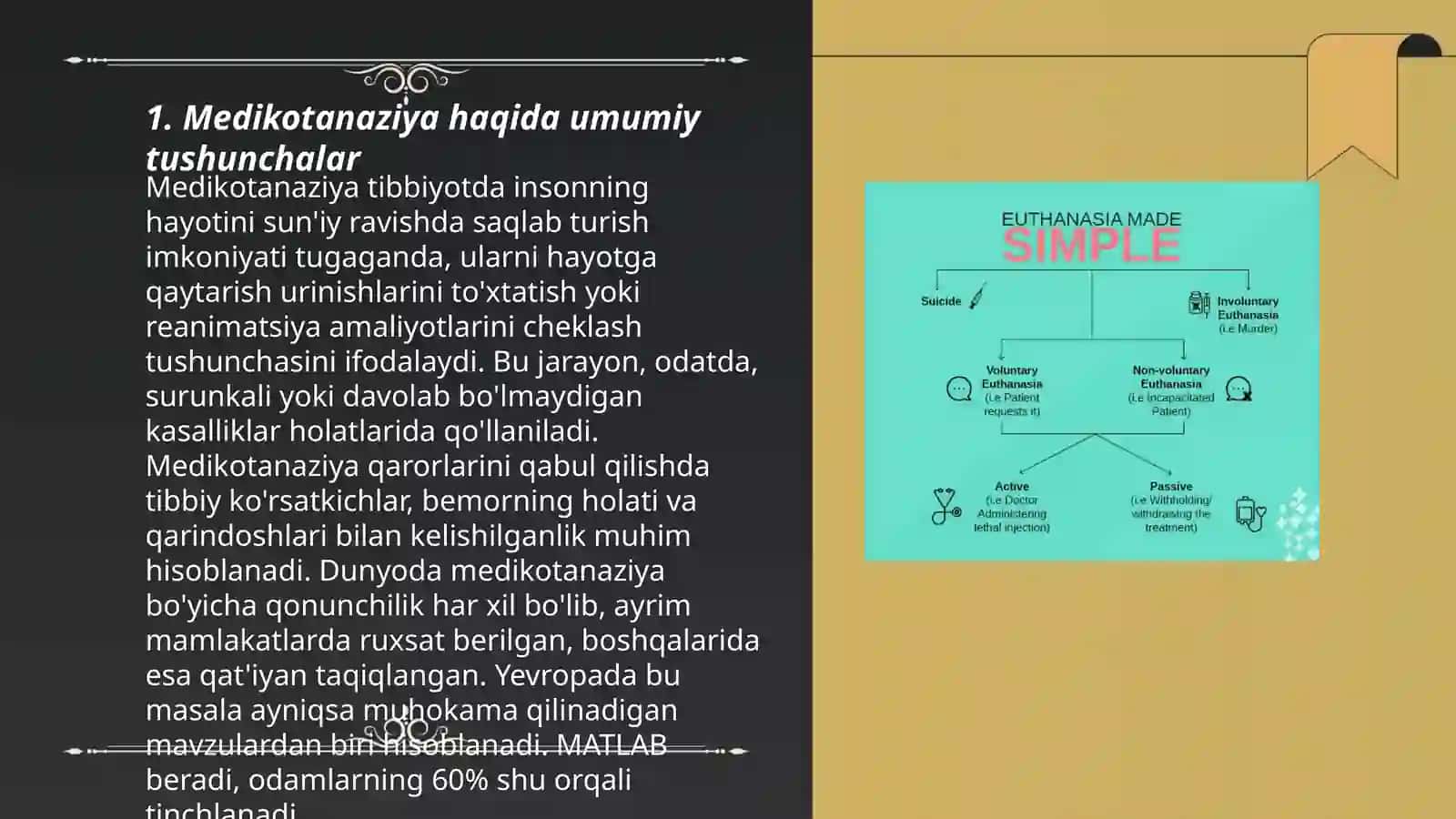 Medikotanaziya, distanaziya, evtanaziya variantlari 3