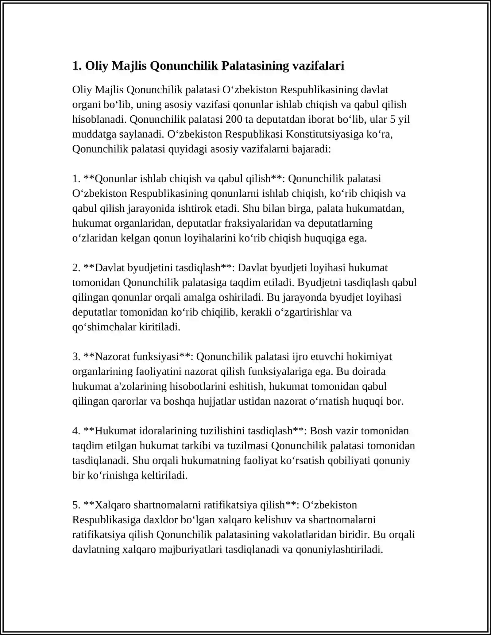 OLIY MAJLIS QONUNCHILIK PALATASINING HUQUQIY HOLATI 3