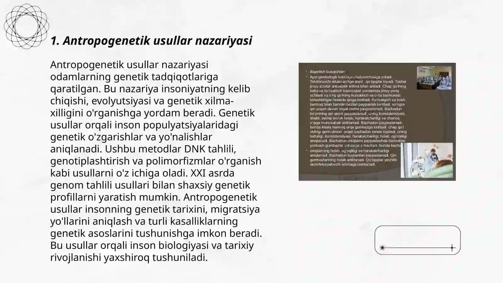 Antropogenetik usullar Biokimyoviy va Sitogenetik usul 3