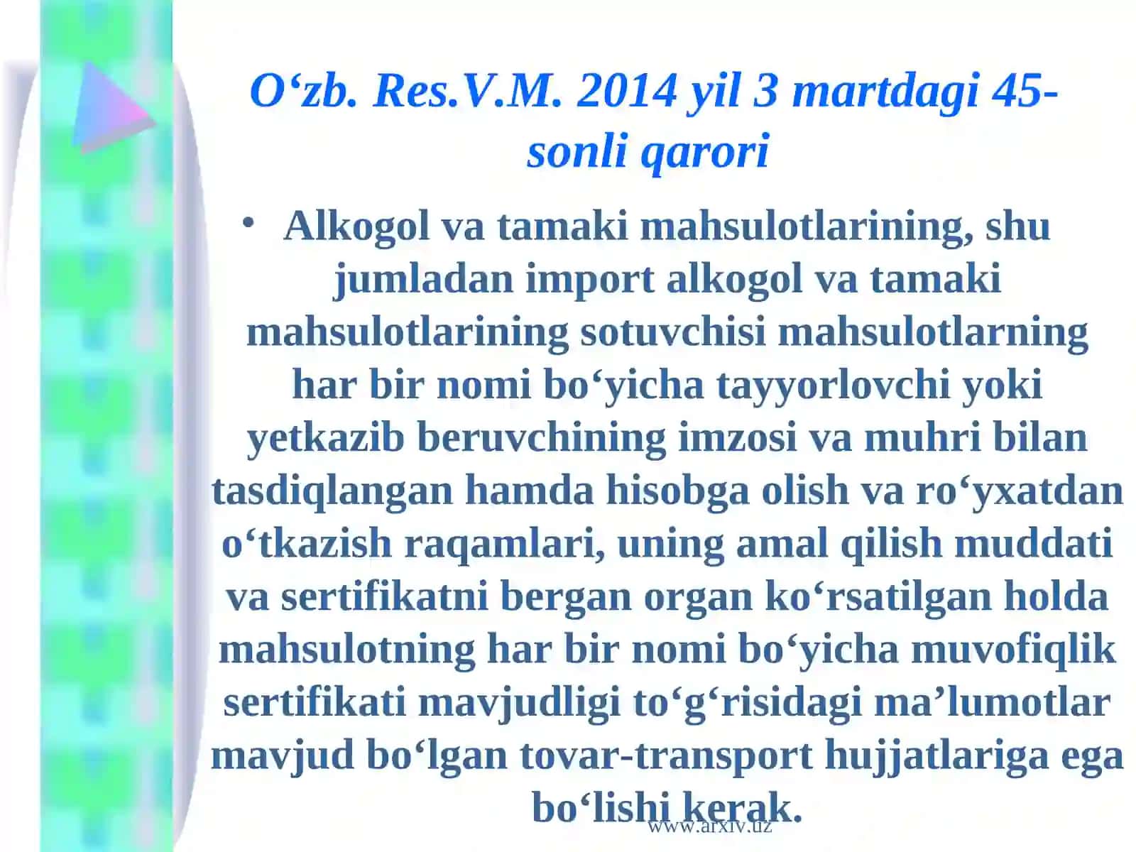 Alkogol va tamaki mahsulotlari bilan chakana savdo qilish qoidalari 3