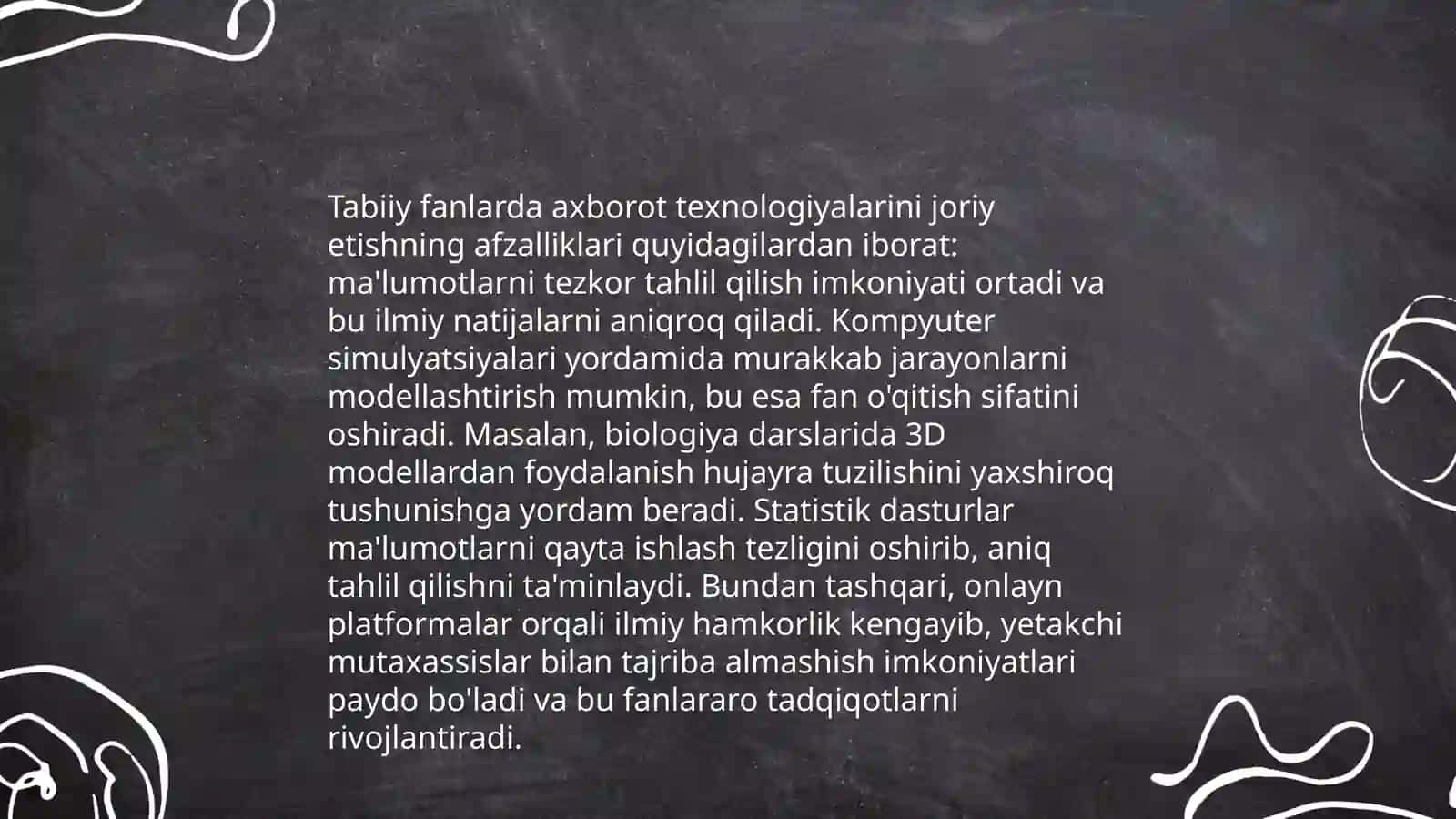 Tabiiy fanlar darslarida axborot texnologiyalardan foydalanish 3
