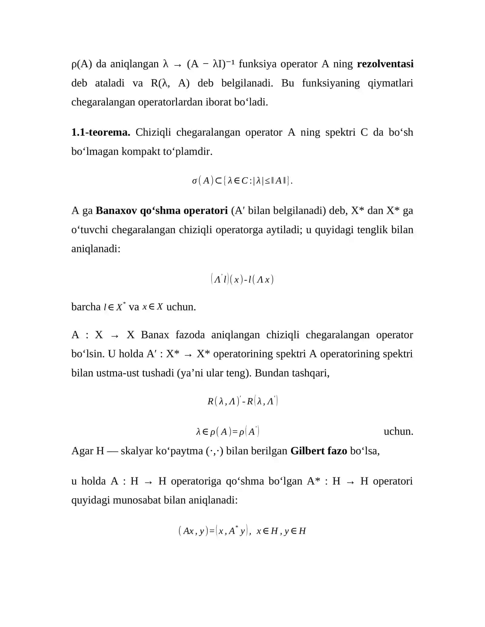 CHIZIQLI OPERATORLARNING XOS QIYMATLARI VA XOS VEKTORLARI 3