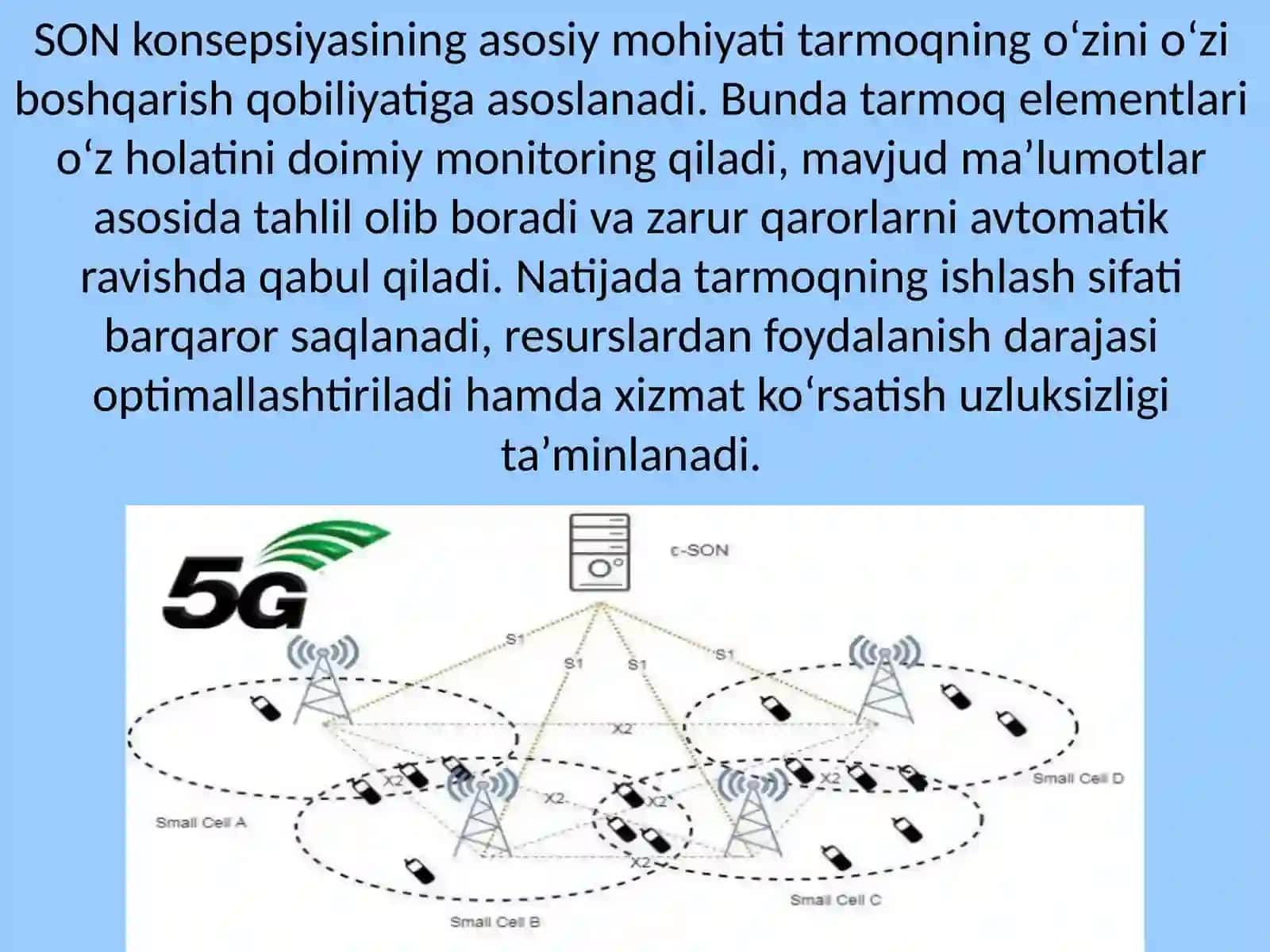 Tarmoqni avtomatik optimallashtirish (Son - self Organizing Networks) 3