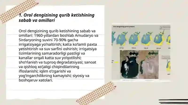 Orol dengizi muammosi va uning oldini olish choralari 3
