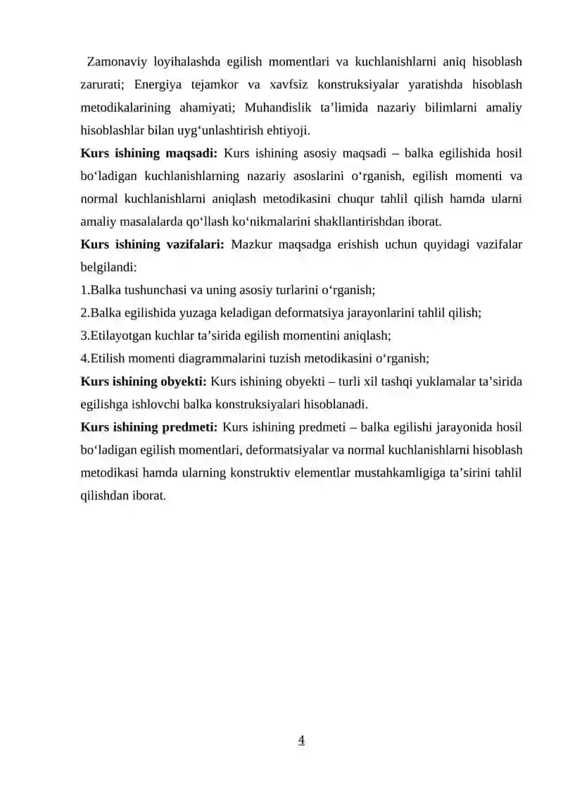 BALKA EGILISHIDAGI KUCHLANISHLARNI HISOBLASH METODIKASI 3