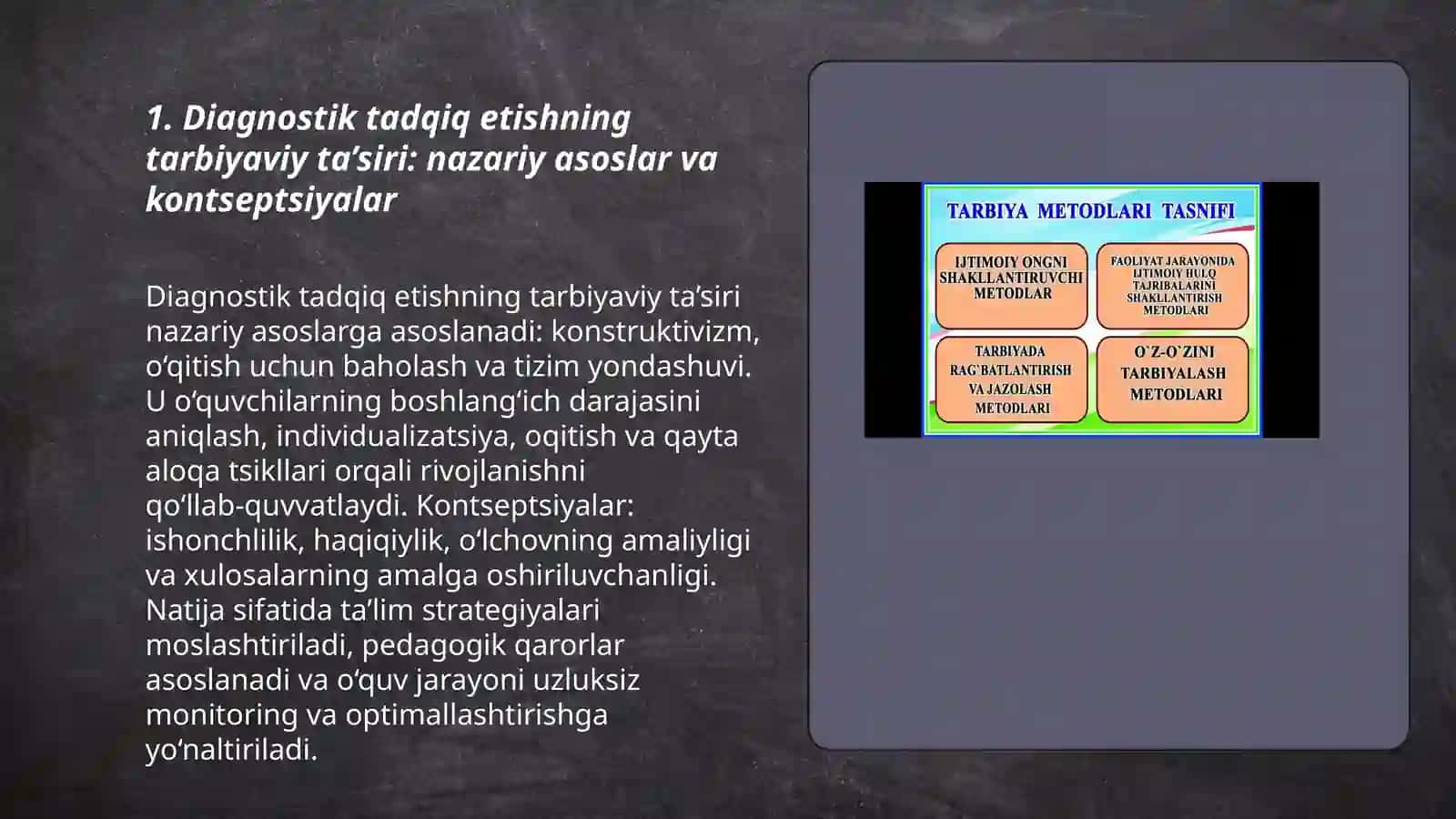 Diagnostik tadqiq etishning tarbiyaviy ta’sirlari va uzluksizlik yo‘nalishi 3