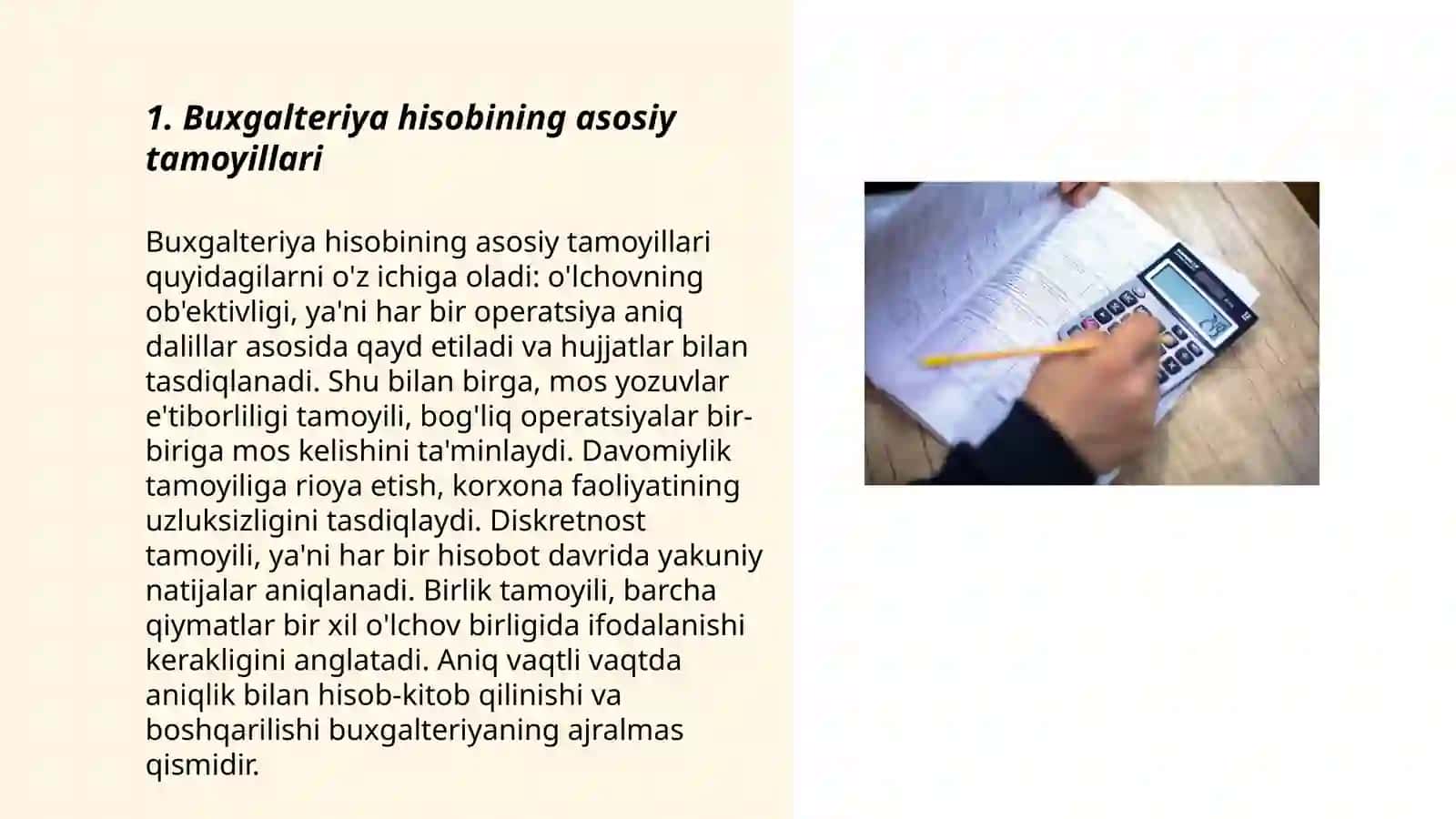 Buxgalteriya xisobining asosiy ta'moyillari va ularning qo'llanishi 3