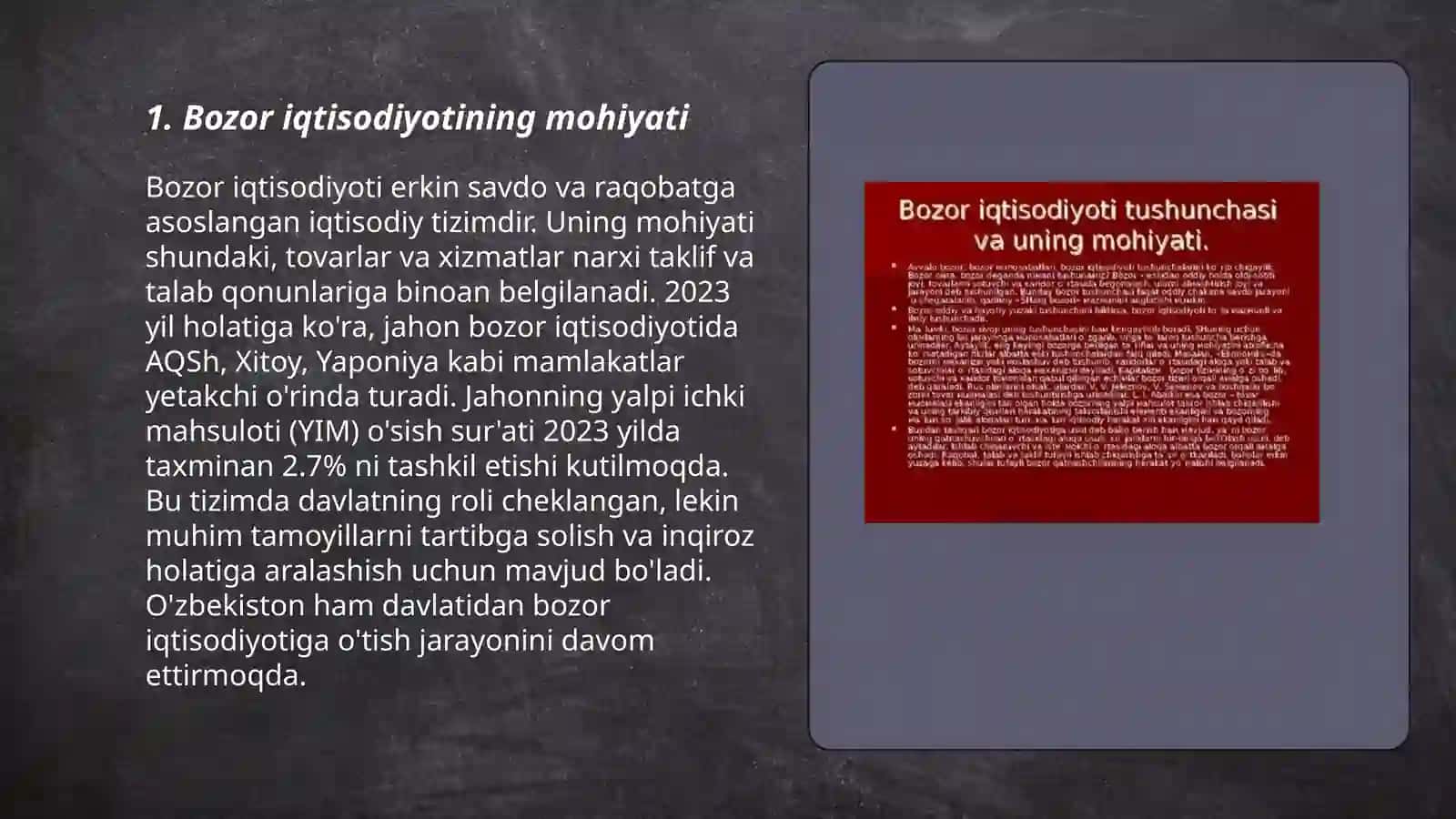 Bozor iqtisodiyoti.Bozor va uning tuzilishi 3