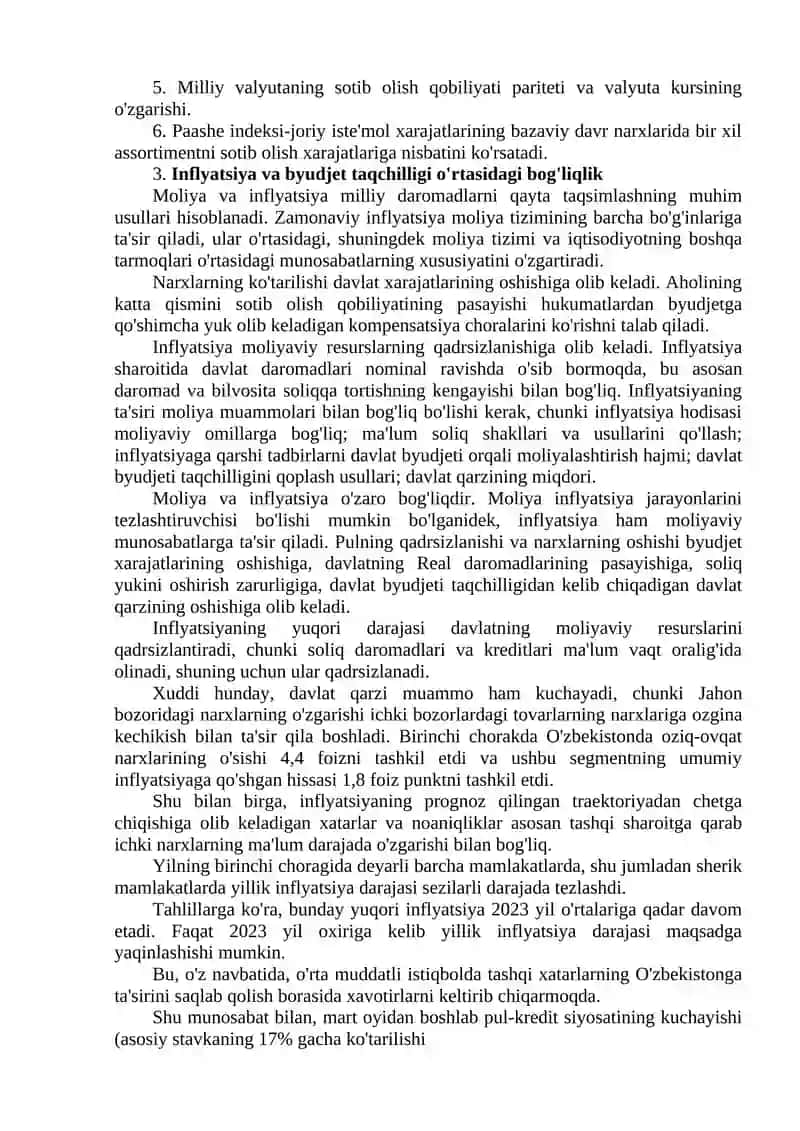 Inflyatsiya, ishlab chiqarish va bandlik darajasi o'rtasidagi o’zaro bo’g’liqlikning dinamik jihatlari 3