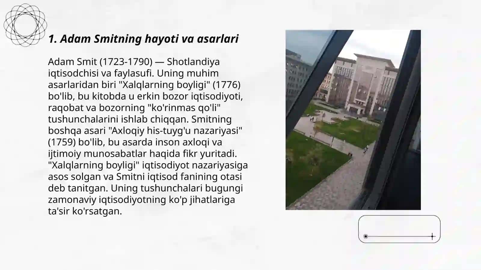 Adam Simit va "Ko'rinmas qo'l " nazariyasi 3