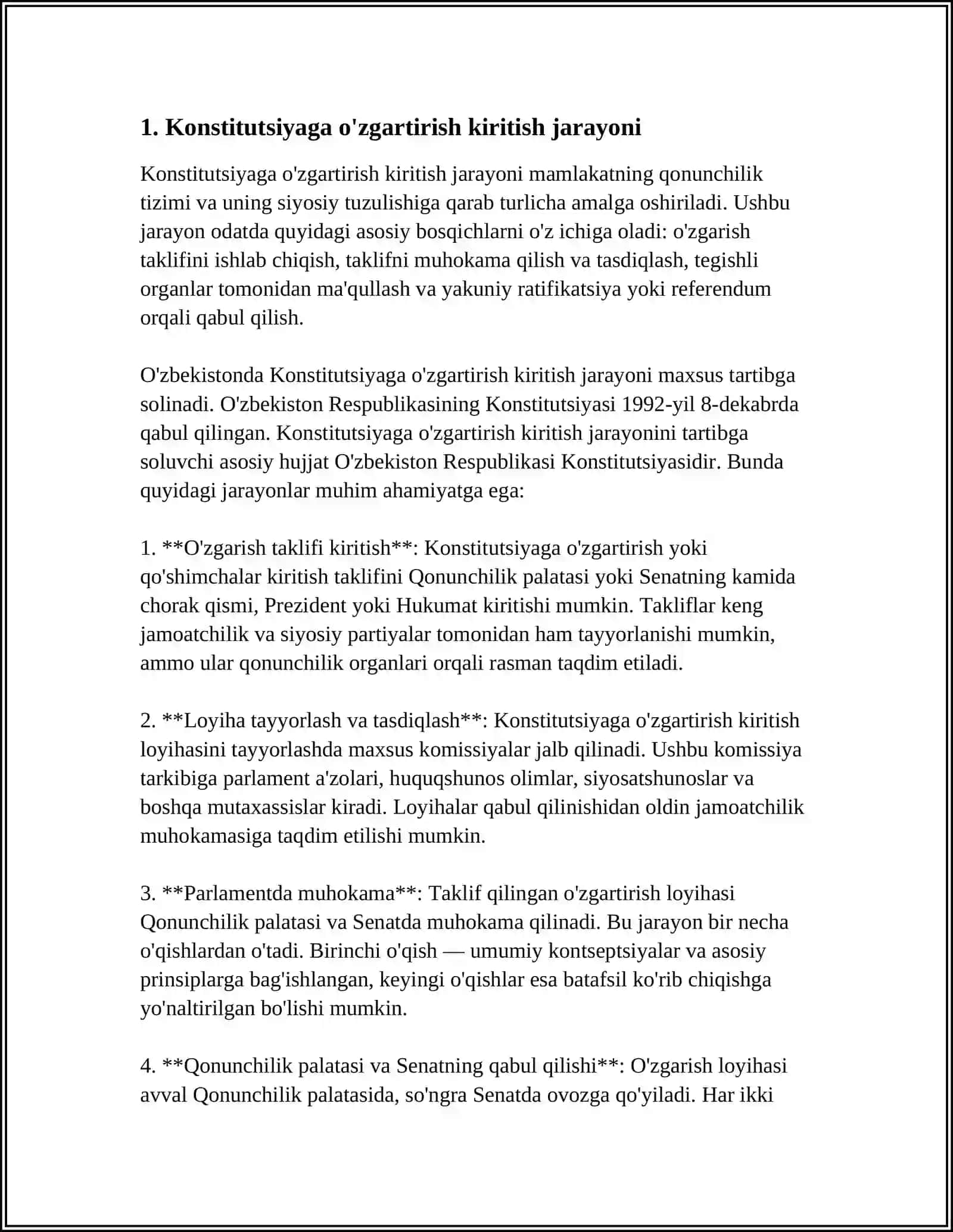Konstitutsiyaga O'zgartirish Kiritish Jarayoni 3