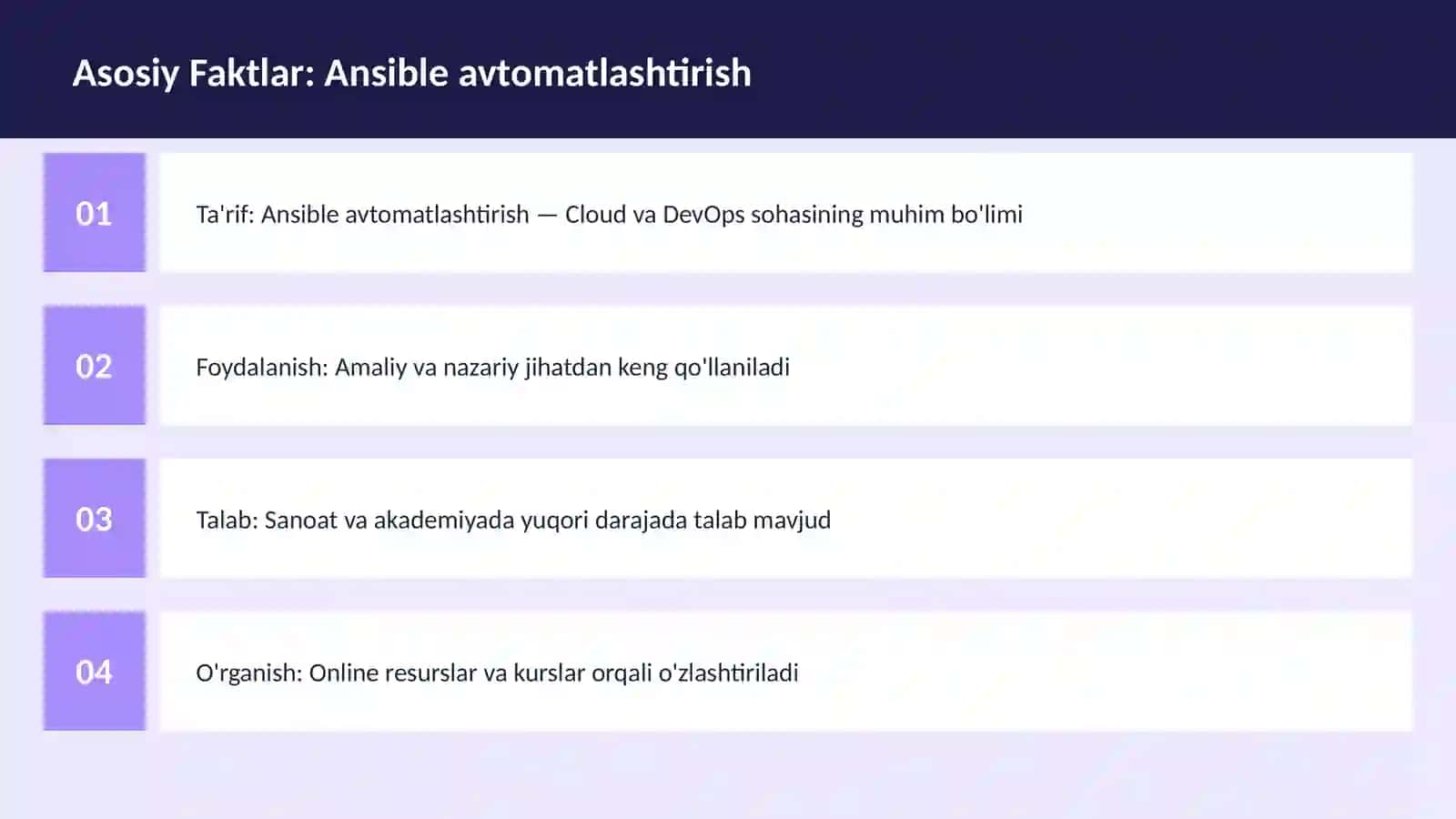 Ansible avtomatlashtirish 3