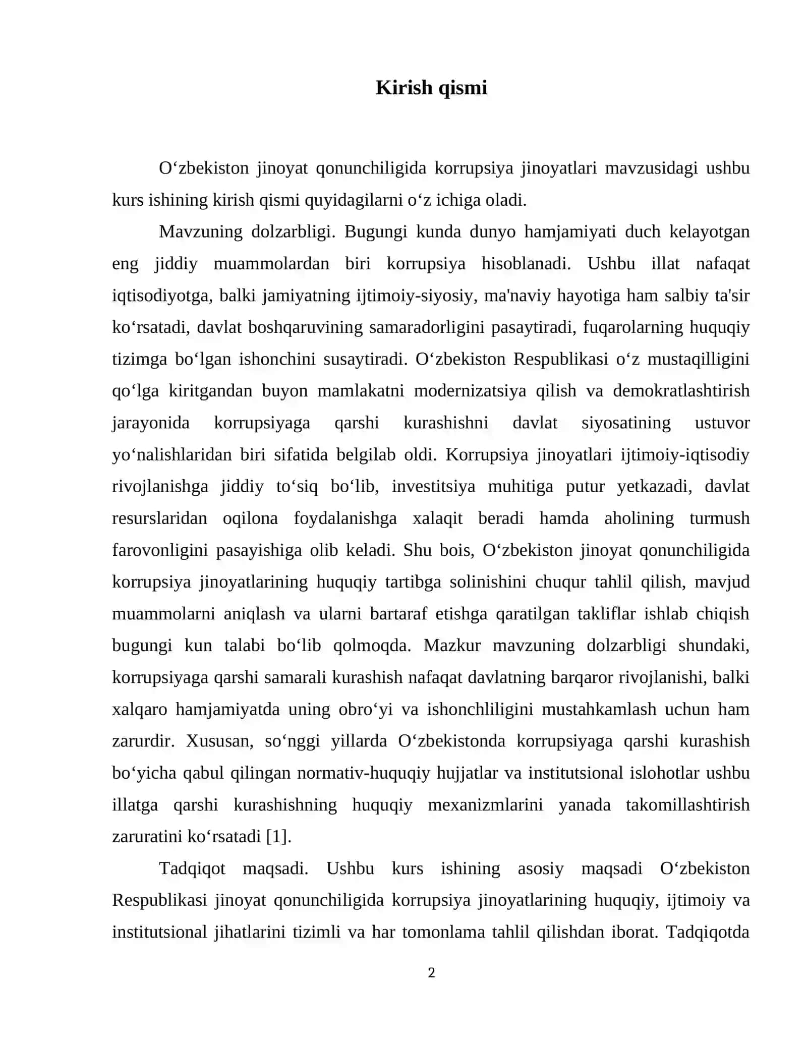 Oʻzbekiston jinoyat qonunchiligida korrupsiya jinoyatlari 3