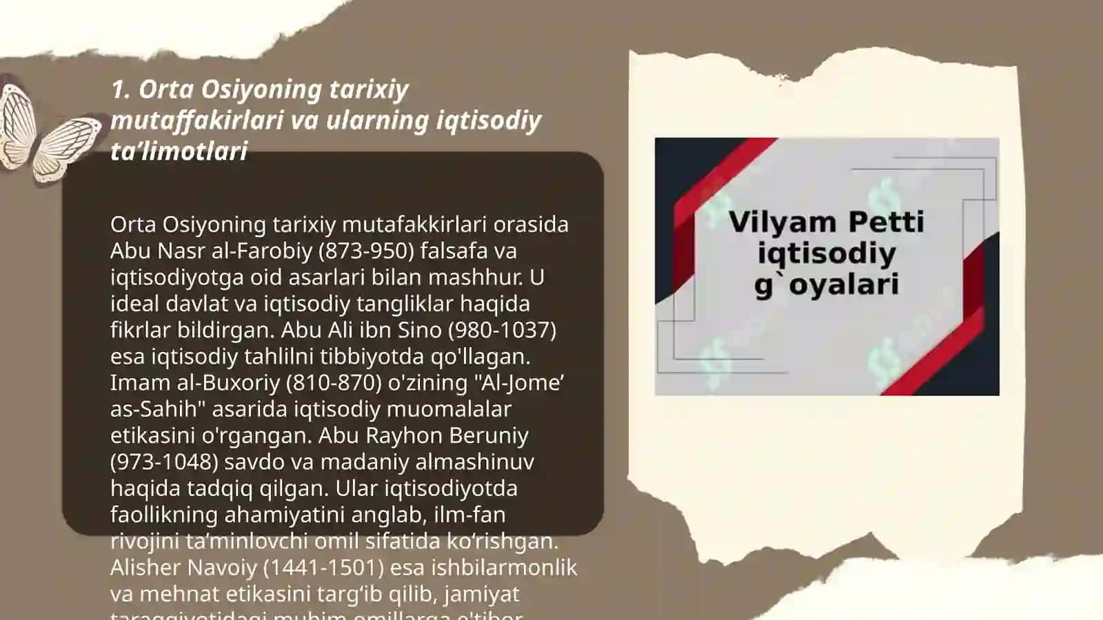 Orta Osiyo mutaffakirlari iqtisodiy ğoyalari 3