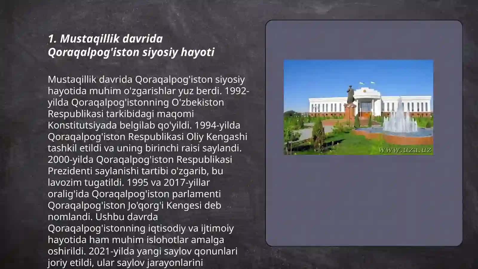 Mustaqilik Yillarida Qoraqalpog'iston Respublikasi 3