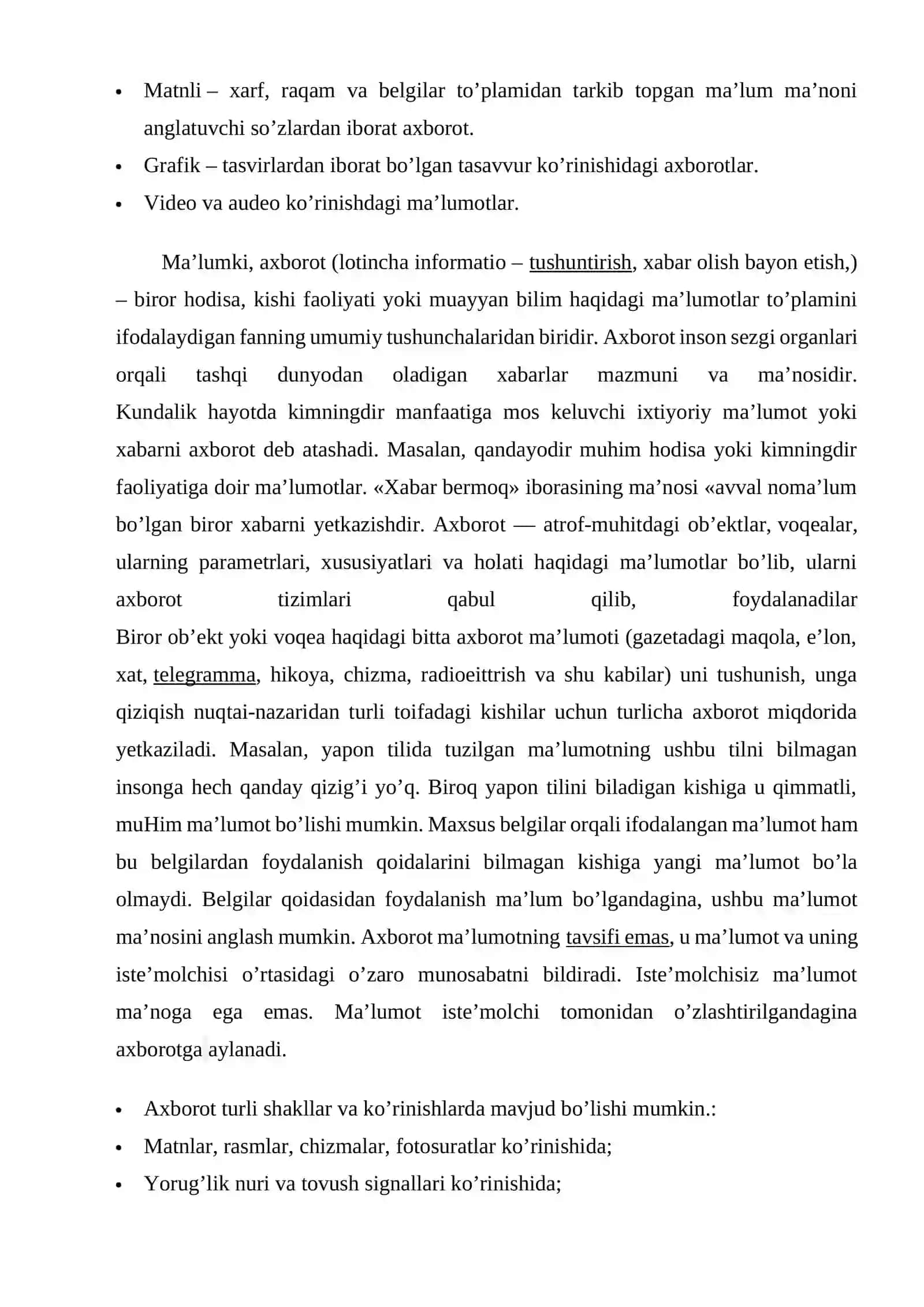 Axborotni saqlash, ishlov berish va himoyalashning zamonaviy texnologiyalari 3