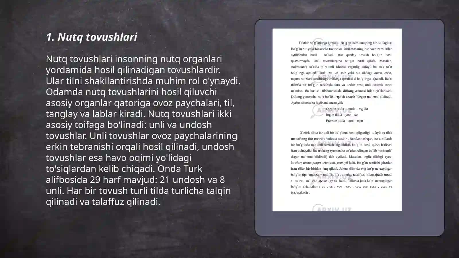Nutqning fonetik boʼlinishi 3