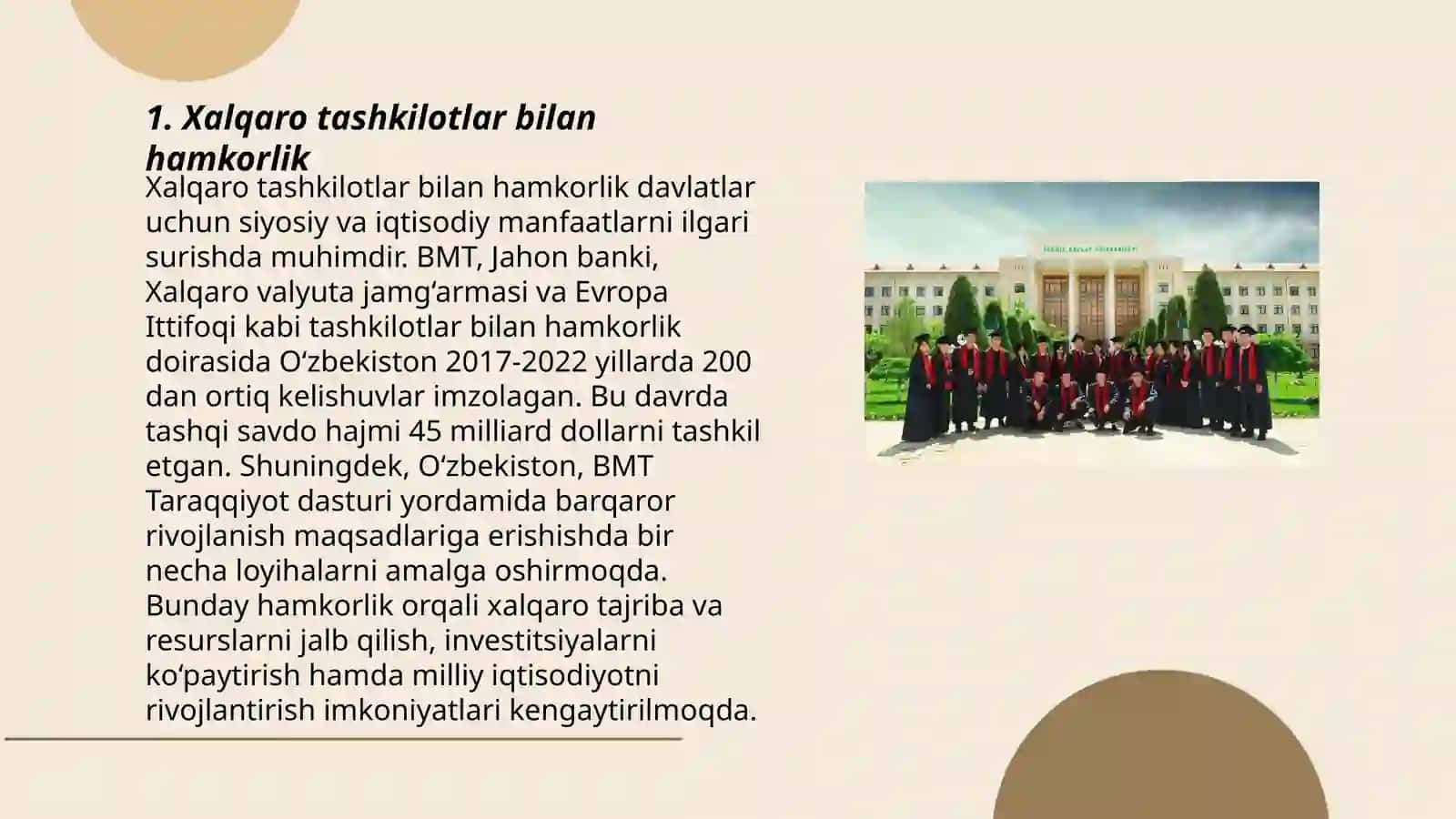 Talim sohasida xalqaro hamkorlikning yōlga qōyilishi Rustamov Ozodbek 3