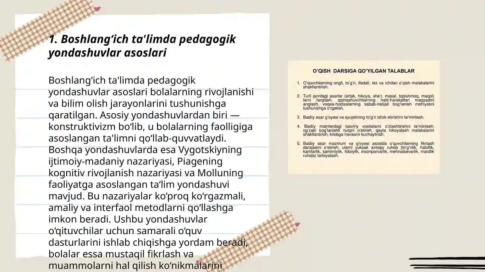 Asosiy Pedagogik Yondashuvlar 3
