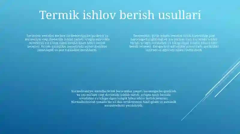 Detallarga Termik Ishlov Berish 3