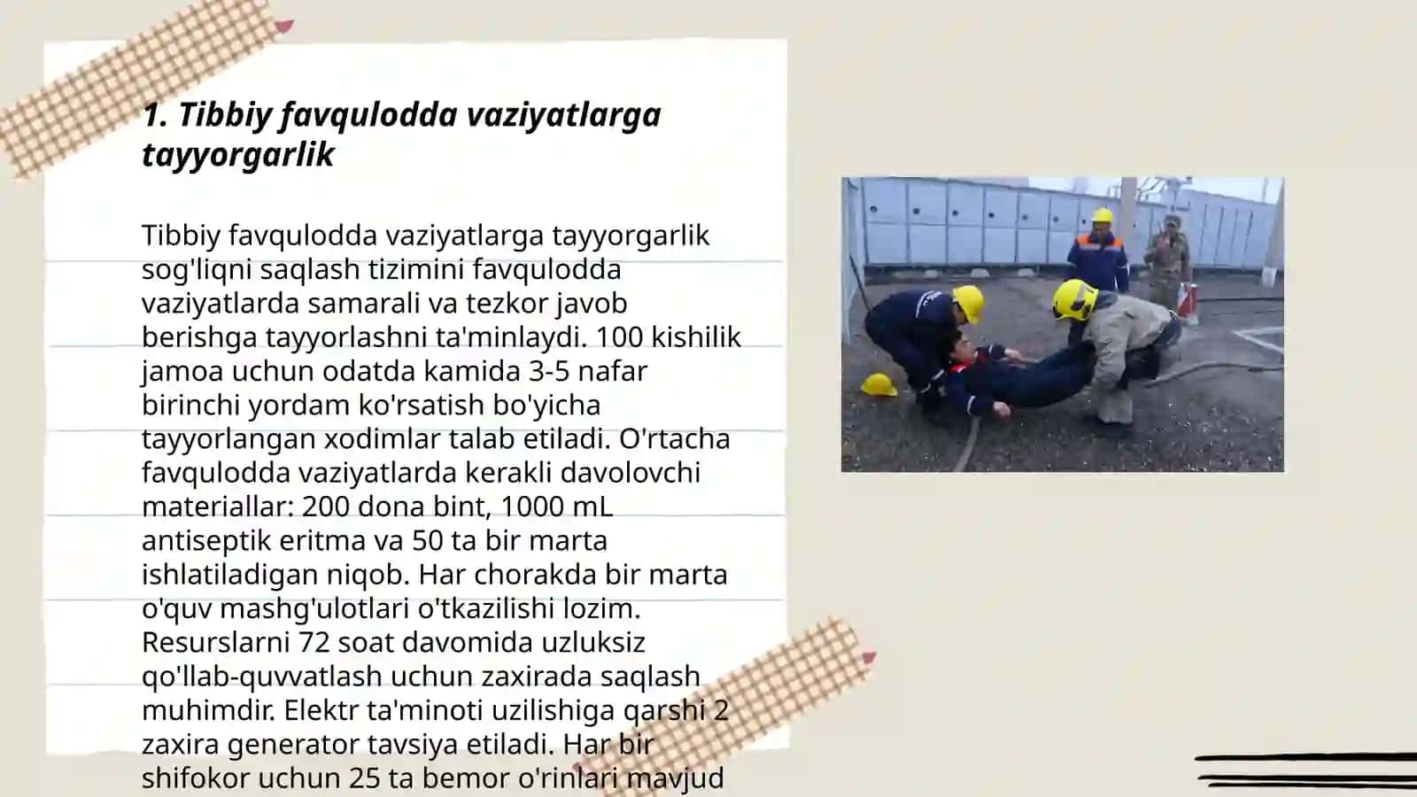 Tibbiy favqulodda vaziyatlarga tayyorgarlik 3