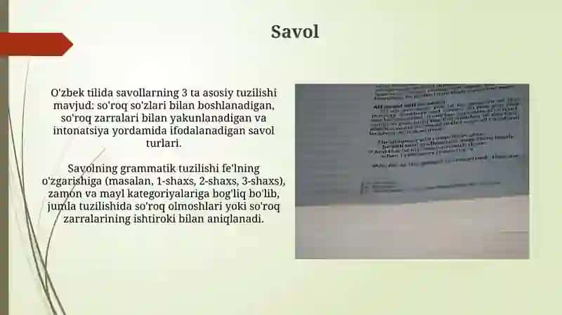 Savol turlari 3