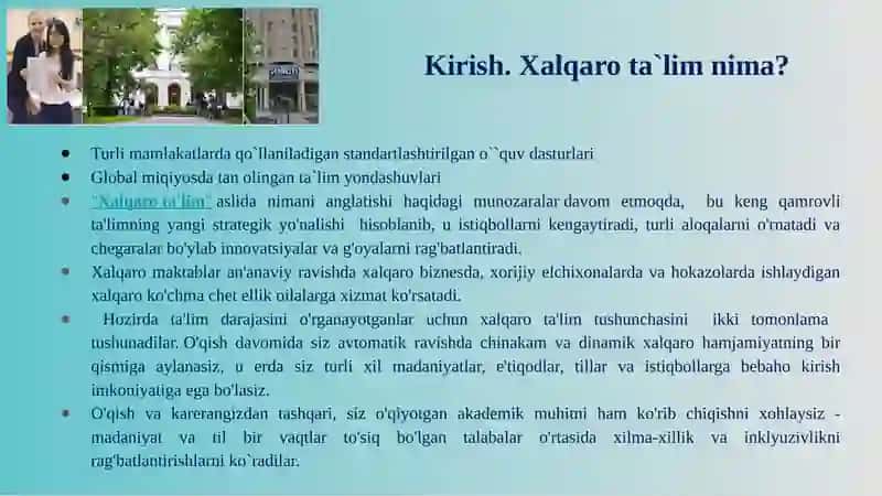 Boshlang`ich ta`lim daxalqaro ta`lim dasturlarining ahamiyati 3