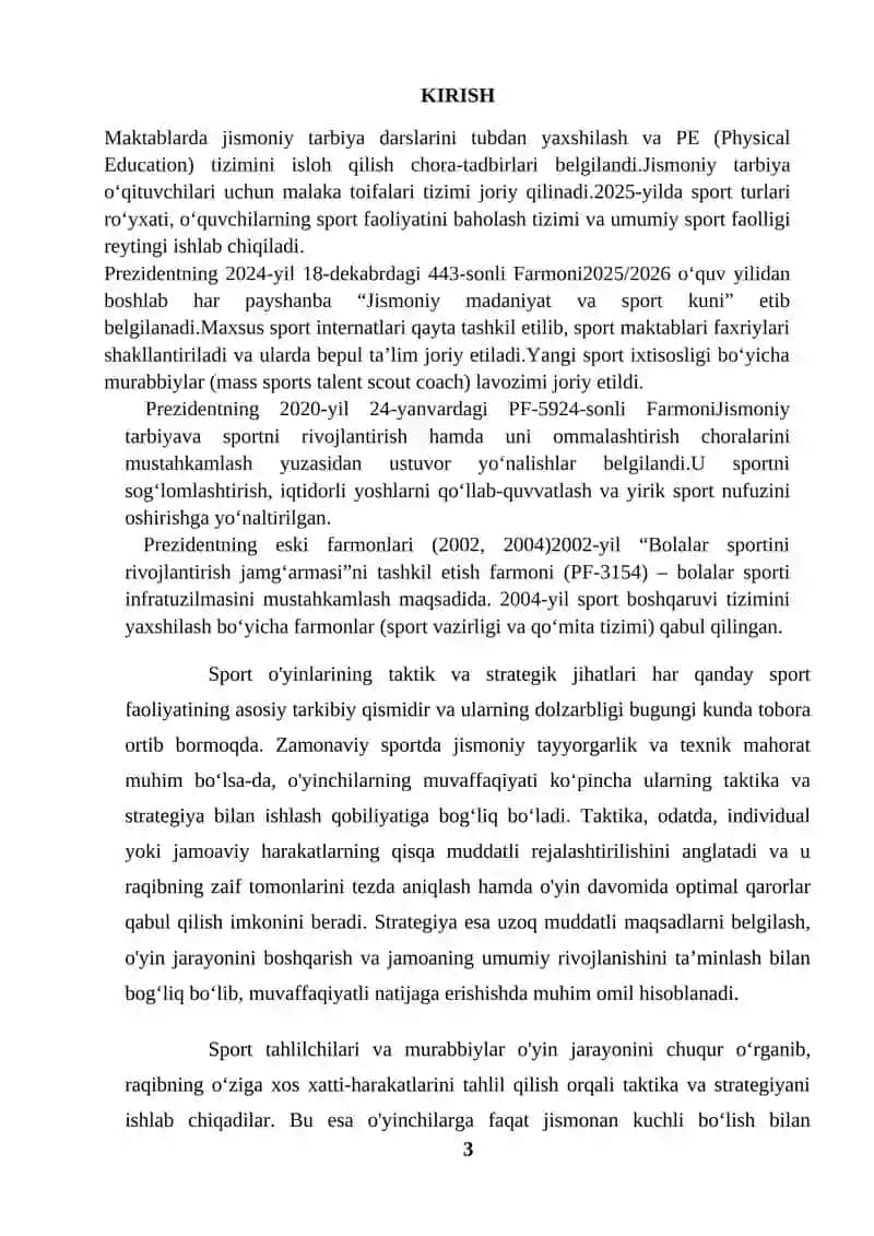 Sport o'yinlarining taktik va strategik jihatlari 3