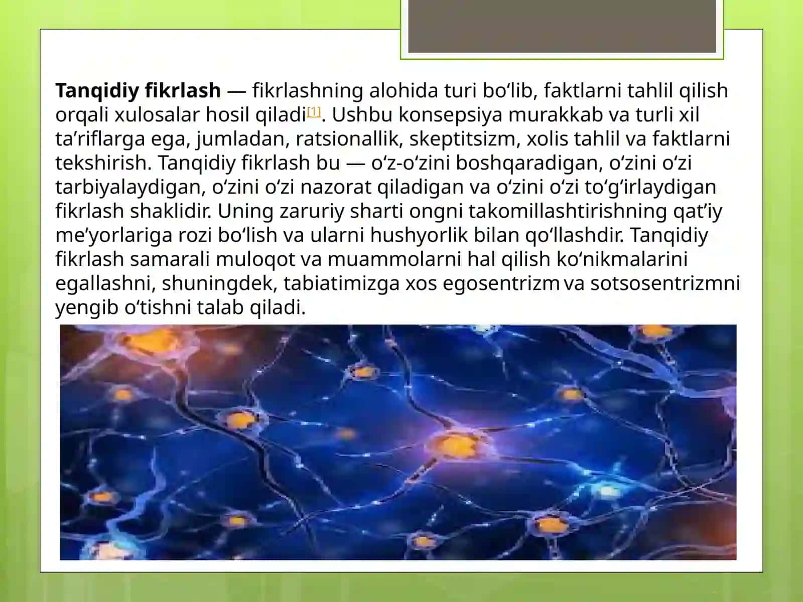 Tanqidiy fikirlash texnologiyasi 3