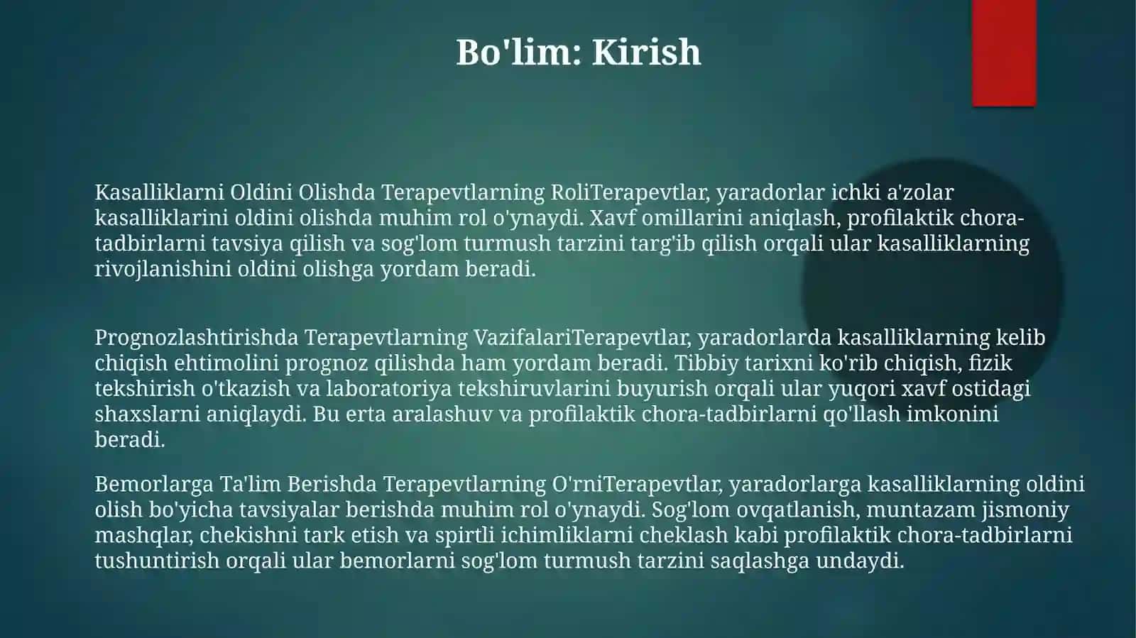 Yaradorlarda Ichki A'zolar Kasalliklari Profilaktikasi 3