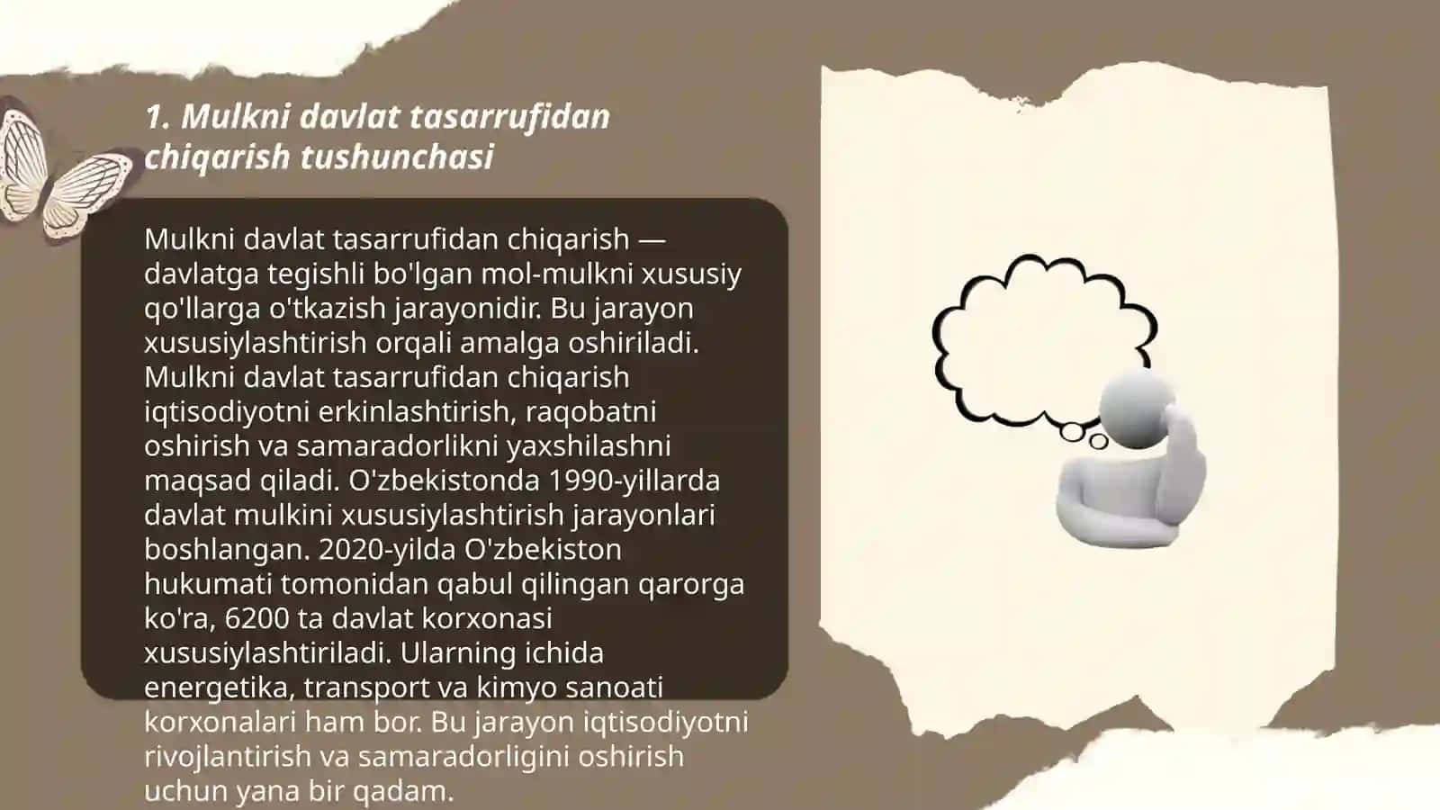 Mulkni davlat tasarrufidan chiqarish bosqichlari 3