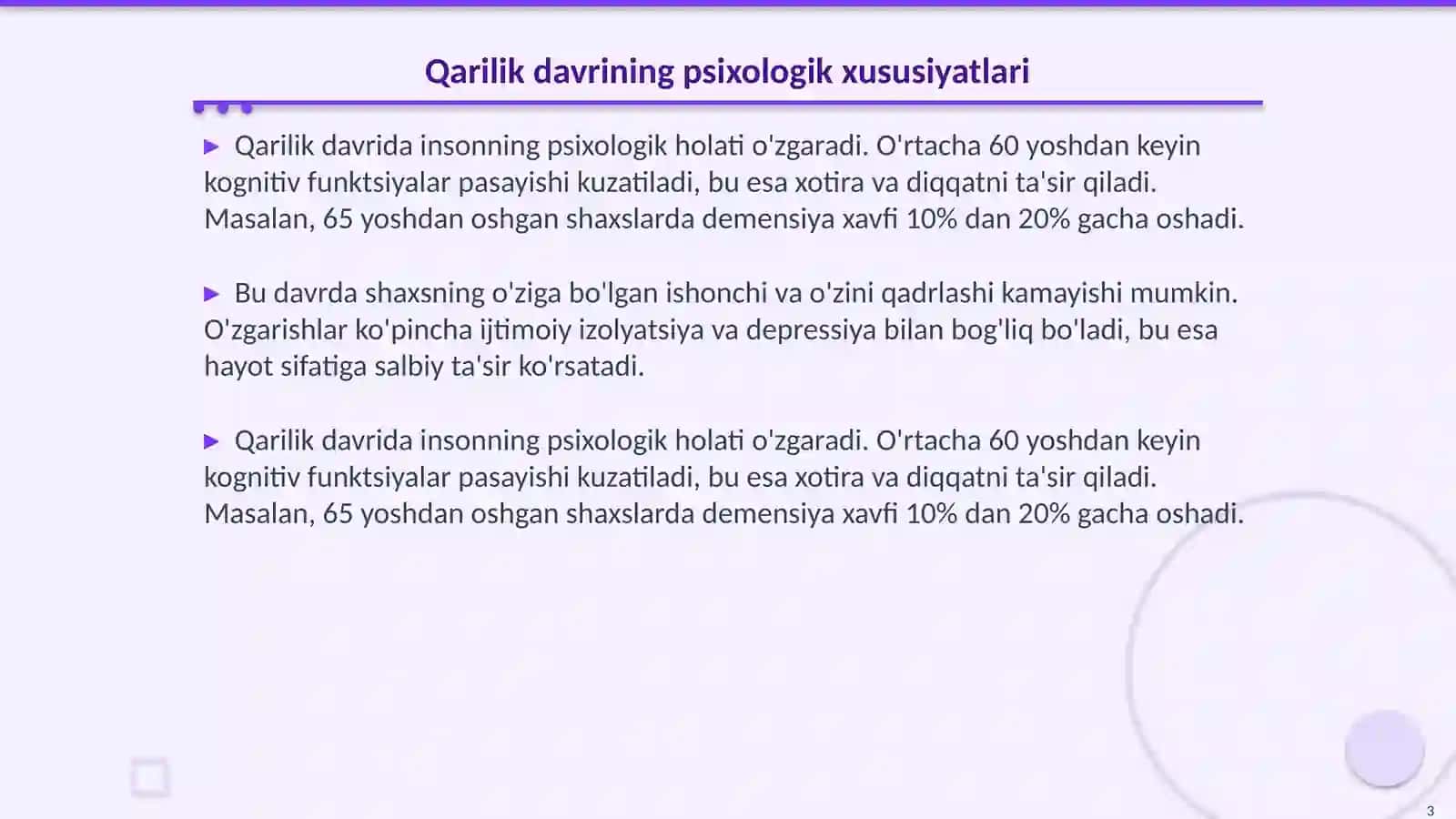 Qarilik davrida psixogik ozgarishlar va ijtimoiy moslashuv 3