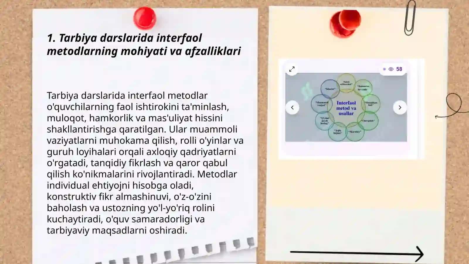 Tarbiya darslarida interfaol metodlardan foydalanish 3