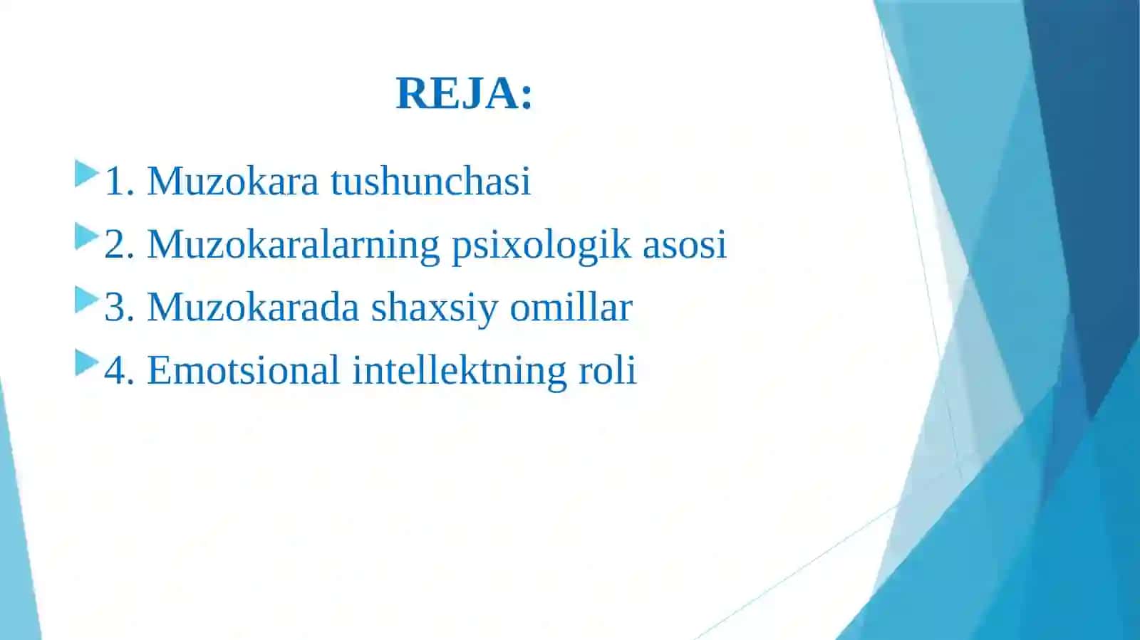 Muzokaralar olib borishning psixologik jihatlari 3
